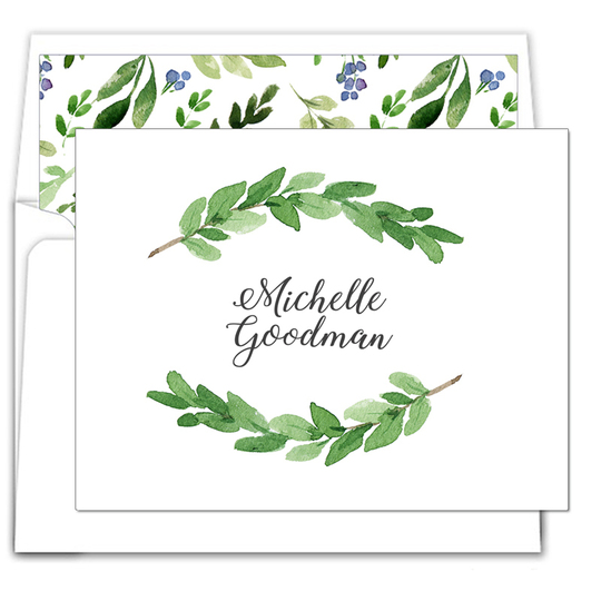 Two Sprigs Folded Note Cards